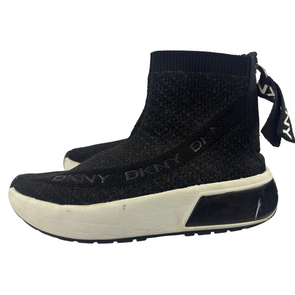 Dkny Shoes - DKNY Women's Sock‎ Sneakers High Top Black Knit Slip On Platform Size 6.5